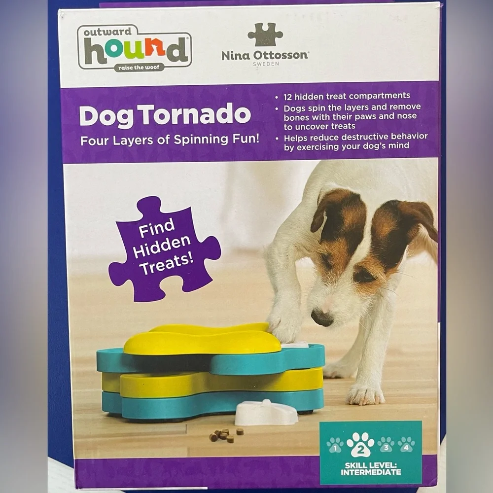 Dog Tornado / Blue and Yellow Dog Bowl
